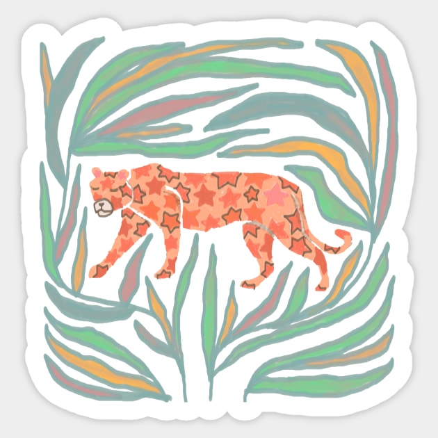 star pattern panther 1 Sticker by mariacaballer